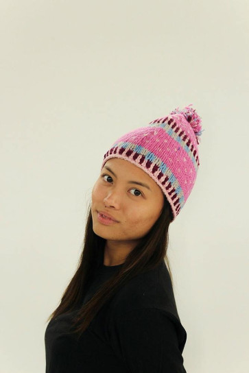 Gorro artesanal lana natural del Himalaya, Nepal