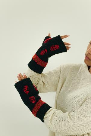 Guantes artesanales lana natural del Himalaya, Nepal