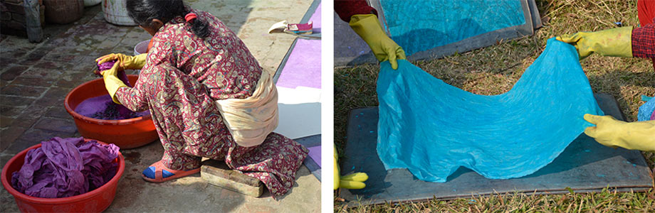 Ecological and Sustainable Packaging, dyed by hand