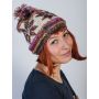 Gorro ecológico de sari de seda reciclado y lana del Himalaya