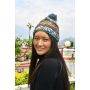 Gorro orgánico, sari de seda recliclado y lana del Himalaya