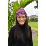 Gorro orgánico, hecho a mano, sari de seda reciclado y lana del Himalaya, Nepal
