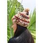 Gorro hecho a mano ecológico, sari de seda reciclado y lana del Himalaya