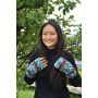 Guantes artesanales de sari de seda reciclado y lana del Himalaya, Nepal