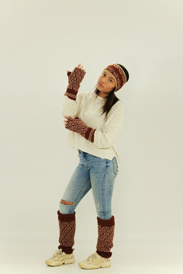 Diadema artesanal lana natural del Himalaya, Nepal