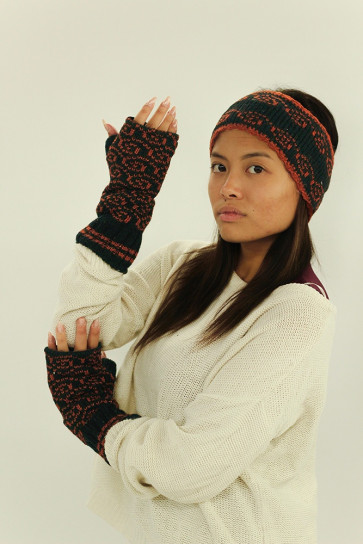 Guantes artesanales lana natural del Himalaya, Nepal