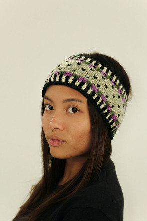 Diadema artesanal lana natural del Himalaya, Nepal