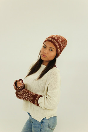 Gorro artesanal de lana natural del Himalaya, Nepal