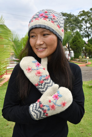 Guantes sostenibles, lana del Himalaya, Nepal