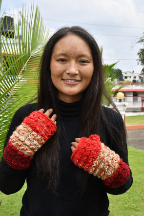 Guantes ecológicos, lana del Himalaya, Nepal