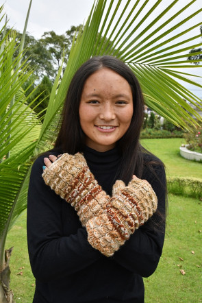 Guantes ecológicos, lana del Himalaya, Nepal