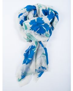 Bufanda DHARAN - Estampado flores azules