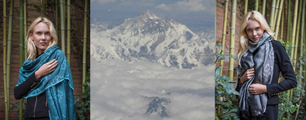 Bufanda ecológica GULMI, Mount Everest/Sagarmatha, Nepal, tejidos naturales del Himalaya